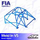 Arceau 8 Points à Souder AST Rollcages V5 pour Ford Fiesta MK8 - 3 Portes - FIA
