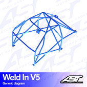 Arceau 8 Points à Souder AST Rollcages V5 pour Mazda RX-7 FD