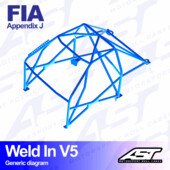 Arceau 8 Points à Souder AST Rollcages V5 pour Mercedes 190 - FIA