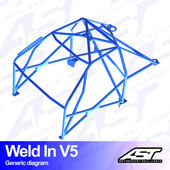 Arceau 8 Points à Souder AST Rollcages V5 pour Mini Classique