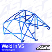 Arceau 8 Points à Souder AST Rollcages V5 pour Mini Classique
