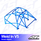 Arceau 8 Points à Souder AST Rollcages V5 pour Volvo 245