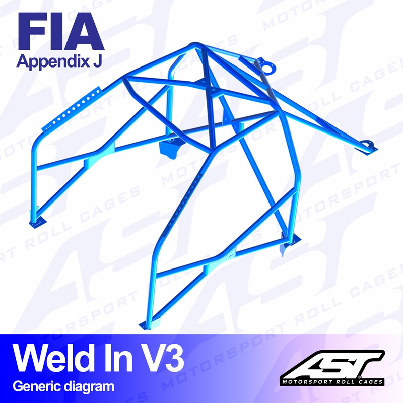 Arceau 8 Points à Souder AST Rollcages V3 pour Citroen AX - FIA