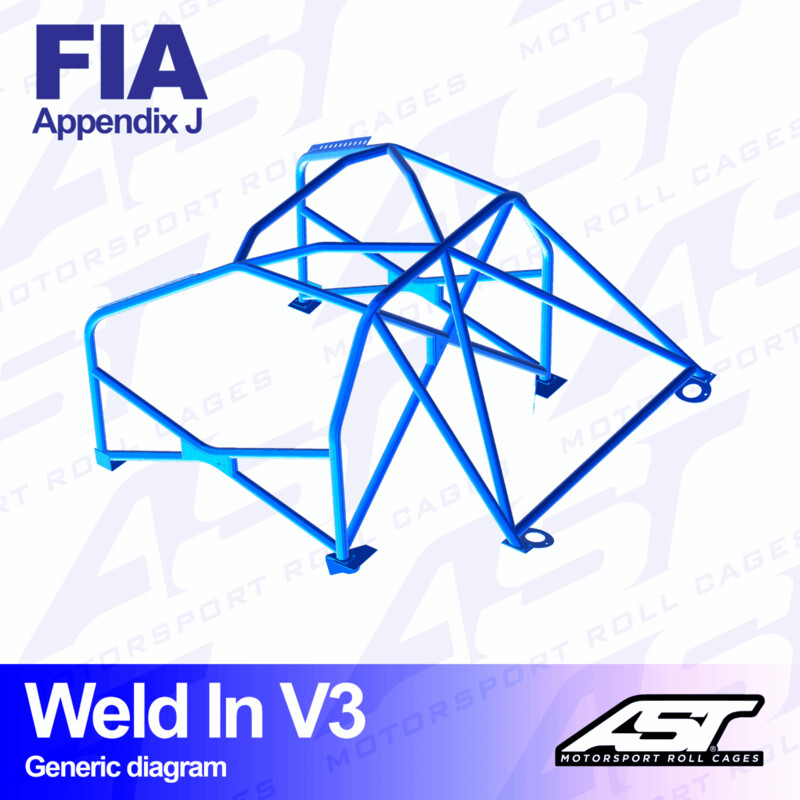 Arceau 8 Points à Souder AST Rollcages V3 pour Citroen Xsara - FIA