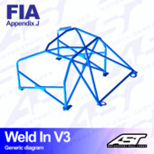 Arceau 8 Points à Souder AST Rollcages V3 pour Ford Escort MK1 - 2 Portes - FIA