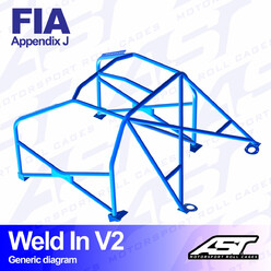 Arceau 8 Points à Souder AST Rollcages V2 pour Seat 124 - FIA
