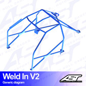 Arceau 8 Points à Souder AST Rollcages V2 pour VW Lupo