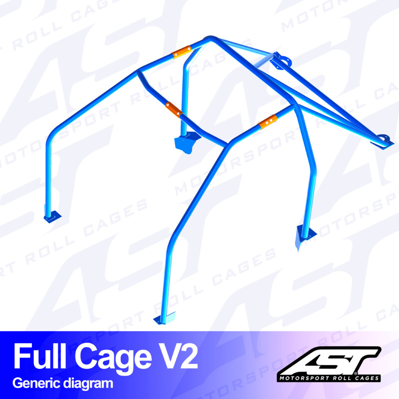 Arceau 6 Points à Boulonner AST Rollcages V2 pour Mazda RX-7 FD