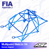 Arceau 10 Points à Souder AST Rollcages V4 pour Fiat Cinquecento - FIA