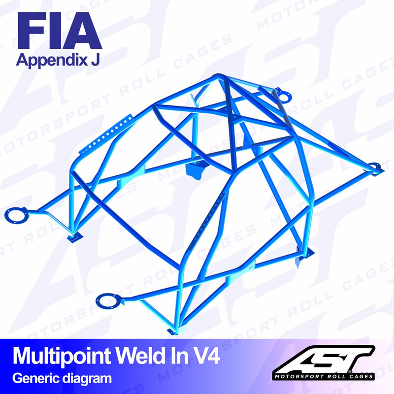 Arceau 10 Points à Souder AST Rollcages V4 pour Fiat Cinquecento - FIA