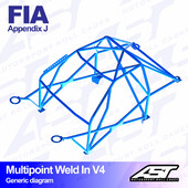 Arceau 10 Points à Souder AST Rollcages V4 pour Ford Fiesta MK8 - 3 Portes - FIA