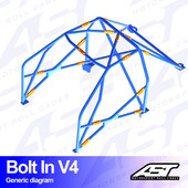 Arceau 6 Points à Boulonner AST Rollcages V4 pour Mazda RX-7 FD - FIA