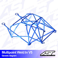 Arceau 10 Points à Souder AST Rollcages V5 pour BMW E46 Compact