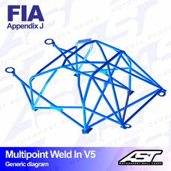 Arceau 10 Points à Souder AST Rollcages V5 pour Citroen C2 - FIA