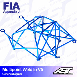 Arceau 10 Points à Souder AST Rollcages V5 pour Fiat Panda - FIA