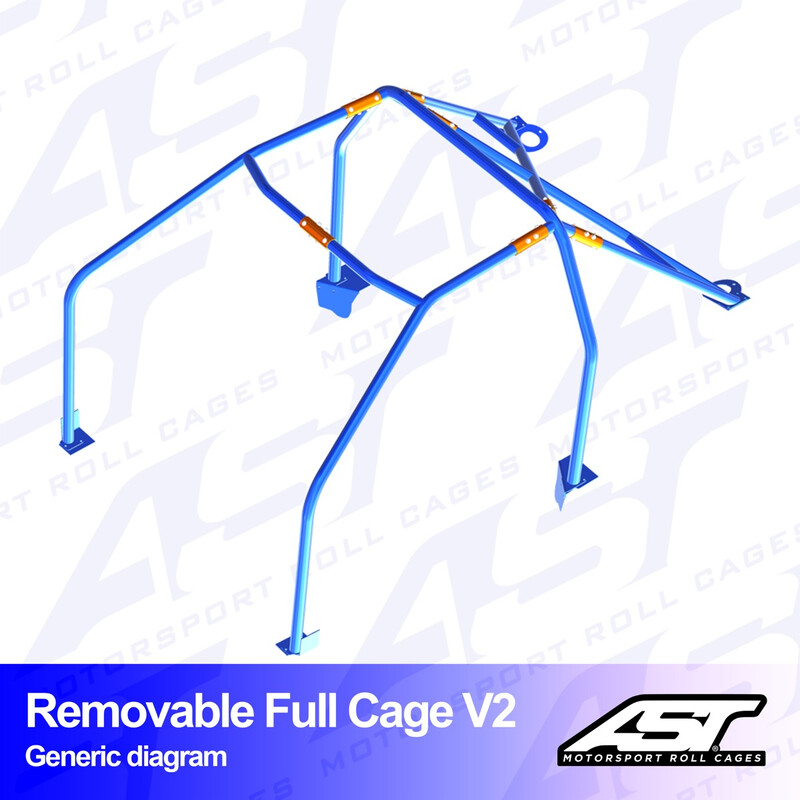 Arceau 6 Points à Boulonner AST Rollcages V2 Démontable pour Mini Classique