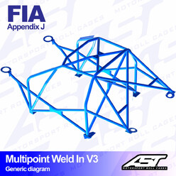 Arceau 10 Points à Souder AST Rollcages V3 pour Fiat Cinquecento - FIA