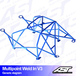 Arceau 10 Points à Souder AST Rollcages V3 pour Mini Classique