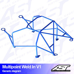 Arceau 10 Points à Souder AST Rollcages V1 pour Alfa 147