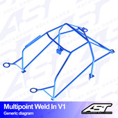 Arceau 10 Points à Souder AST Rollcages V1 pour Audi A3 8L - 3 Portes, Traction