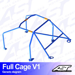 Arceau 6 Points à Boulonner AST Rollcages V1 pour Fiat Cinquecento