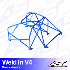 Arceau 8 Points à Souder AST Rollcages V4 pour BMW Série 1 E82 (Coupé)