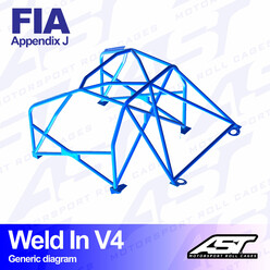 Arceau 8 Points à Souder AST Rollcages V4 pour Citroen Saxo - FIA