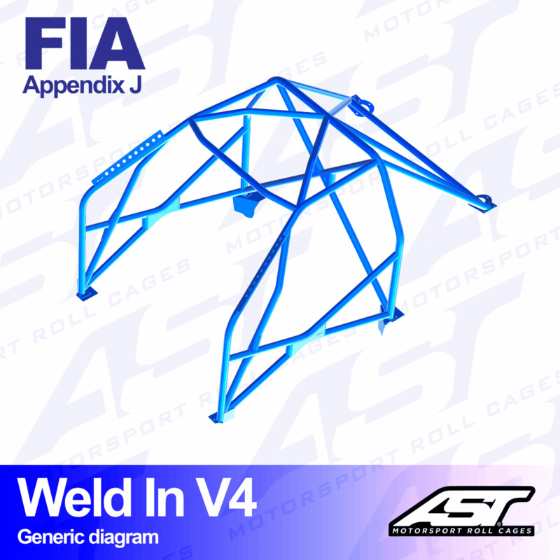 Arceau 8 Points à Souder AST Rollcages V4 pour Fiat 500 Abarth - FIA