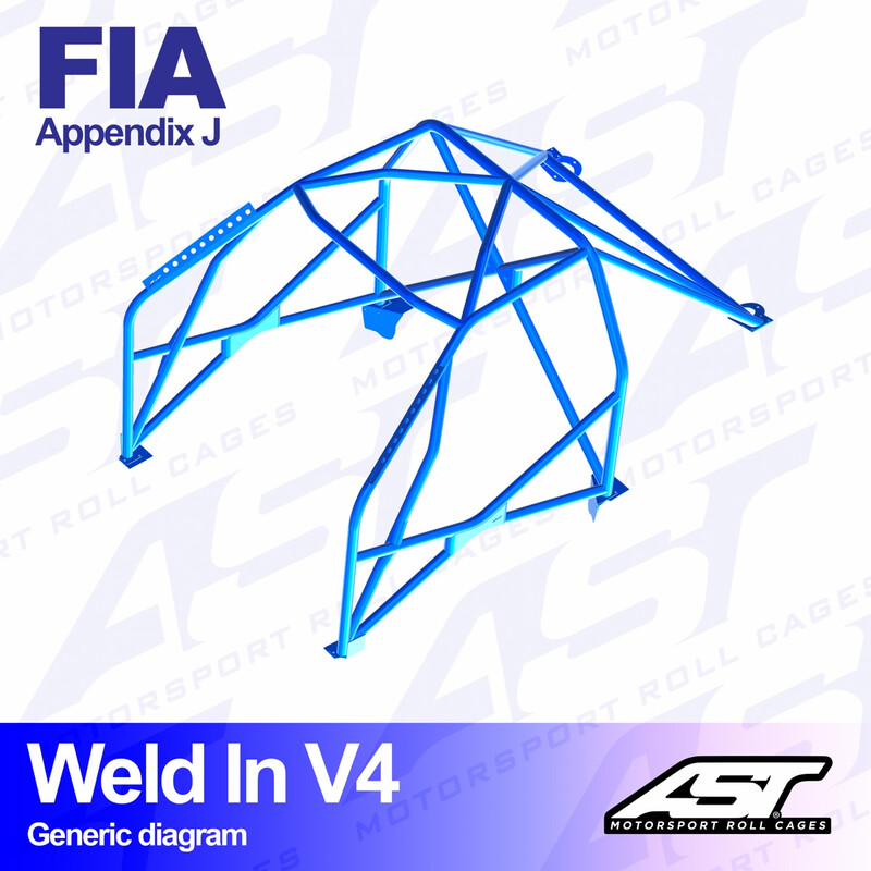 Arceau 8 Points à Souder AST Rollcages V4 pour Ford Escort MK3 & MK4 - 3 Portes - FIA