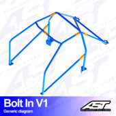 Arceau 6 Points à Boulonner AST Rollcages V1 pour Suzuki Swift (ZC32S) - FIA