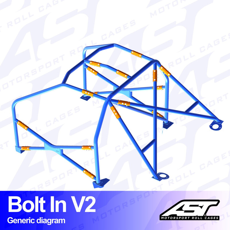 Arceau 6 Points à Boulonner AST Rollcages V2 pour Mini Cooper R56 - FIA