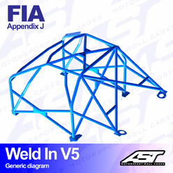 Arceau 8 Points à Souder AST Rollcages V5 pour Nissan Primera (P11) - FIA