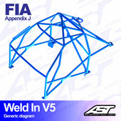 Arceau 8 Points à Souder AST Rollcages V5 pour Opel Corsa B - FIA