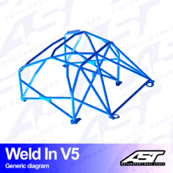 Arceau 8 Points à Souder AST Rollcages V5 pour Opel Corsa E