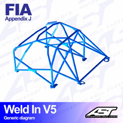 Arceau 8 Points à Souder AST Rollcages V5 pour Opel Manta (B) - FIA