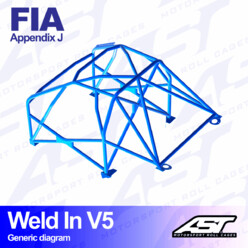 Arceau 8 Points à Souder AST Rollcages V5 pour Renault 11 - FIA