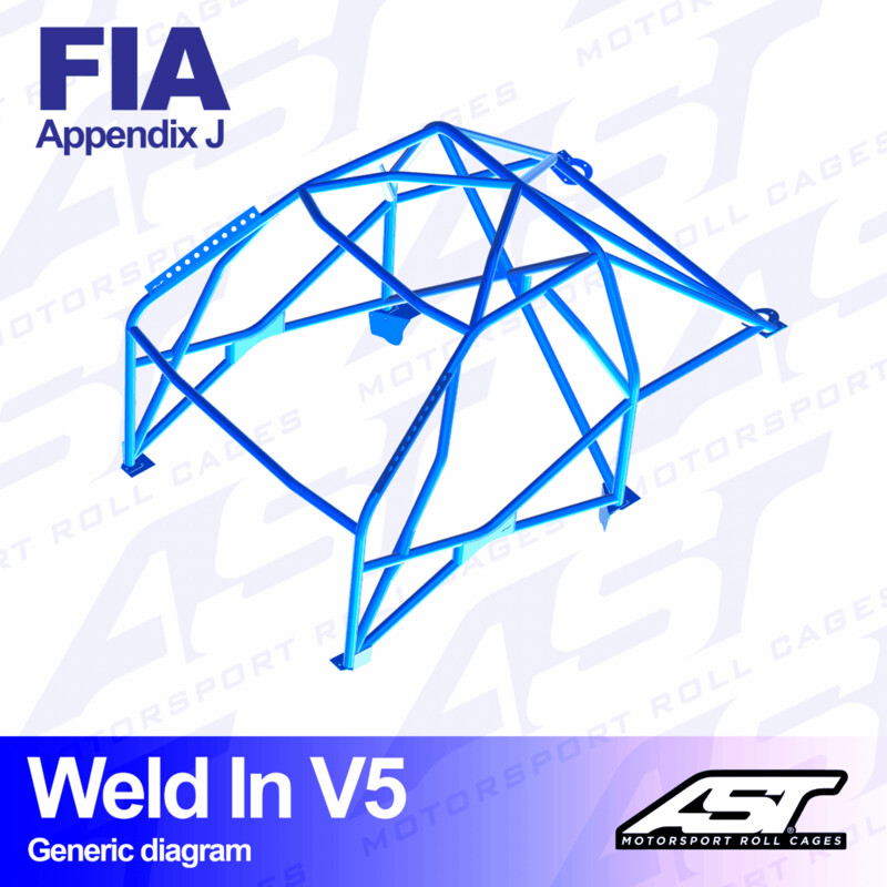 Arceau 8 Points à Souder AST Rollcages V5 pour Renault 11 - FIA