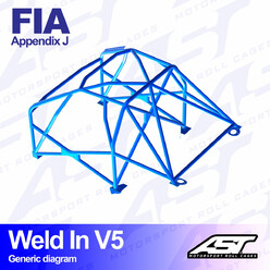 Arceau 8 Points à Souder AST Rollcages V5 pour Renault Clio 4 - FIA