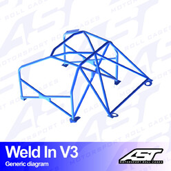 Arceau 8 Points à Souder AST Rollcages V3 pour Toyota Aristo