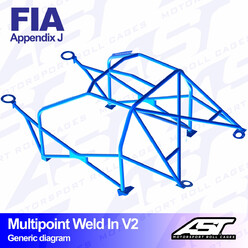 Arceau 10 Points à Souder AST Rollcages V2 pour Fiat Cinquecento - FIA