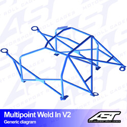 Arceau 10 Points à Souder AST Rollcages V2 pour Seat Ibiza 6J