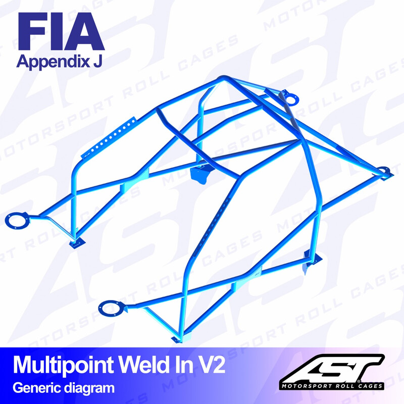 Arceau 10 Points à Souder AST Rollcages V2 pour Subaru Impreza GC - FIA