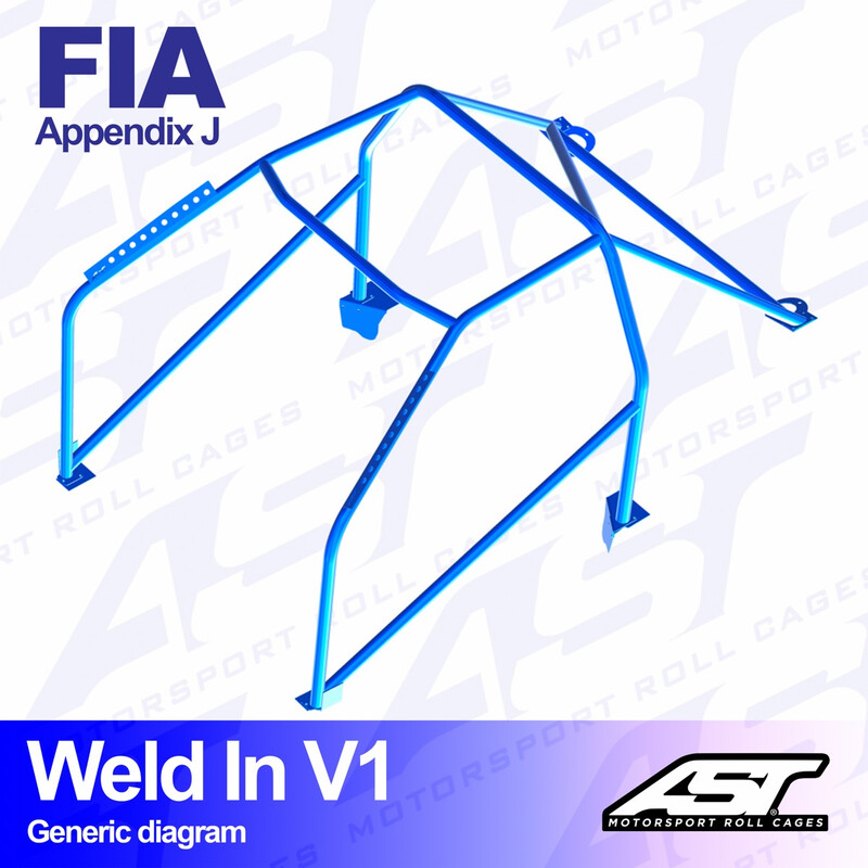 Arceau 8 Points à Souder AST Rollcages V1 pour Audi A4 B5 Berline (Quattro)