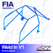 Arceau 8 Points à Souder AST Rollcages V1 pour Audi Coupe B3 (Quattro) - FIA