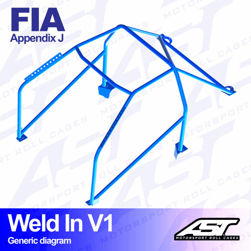 Arceau 8 Points à Souder AST Rollcages V1 pour Audi Coupe B3 (Quattro) - FIA