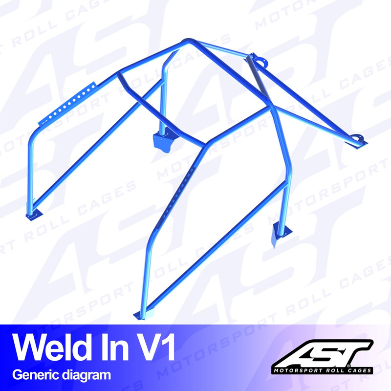 Arceau 8 Points à Souder AST Rollcages V1 pour Audi S3 8P - 3 Portes, Quattro