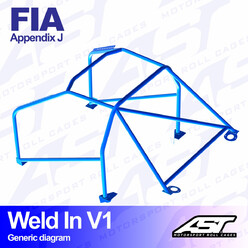 Arceau 8 Points à Souder AST Rollcages V1 pour Nissan Micra / March (K11) - FIA