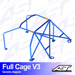 Arceau 6 Points à Boulonner AST Rollcages V3 pour Fiat Cinquecento