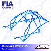 Arceau 10 Points à Souder AST Rollcages V3 pour Honda Integra DB, DC - FIA