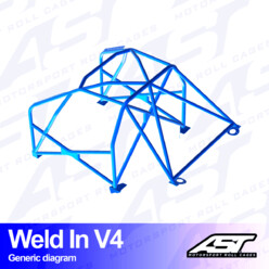 Arceau 8 Points à Souder AST Rollcages V4 pour Honda S2000